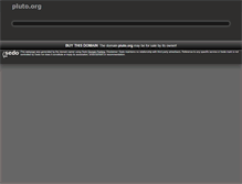 Tablet Screenshot of pluto.org